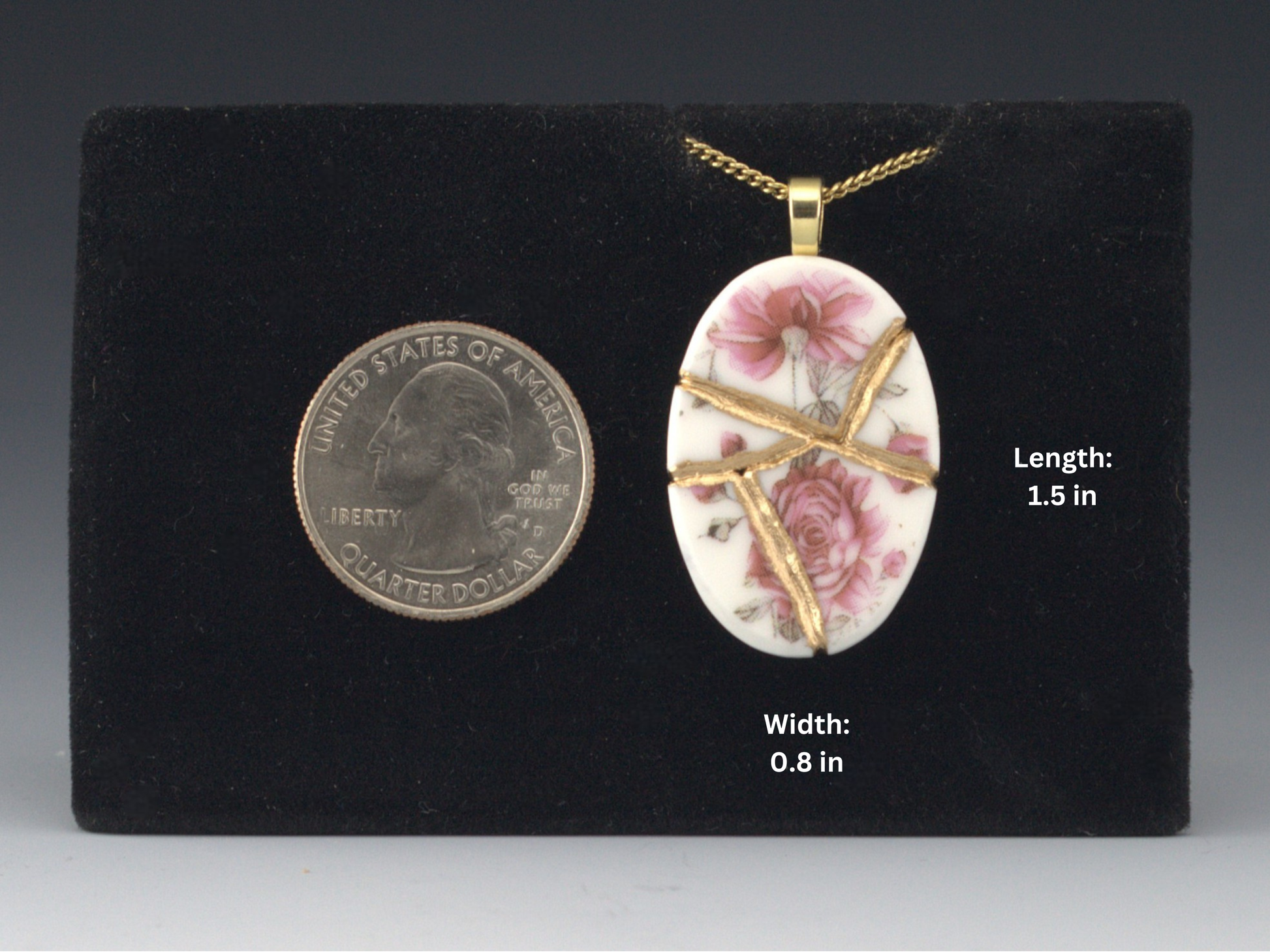 Pink Blossom Kintsugi Pendant Kintsugi Reborn