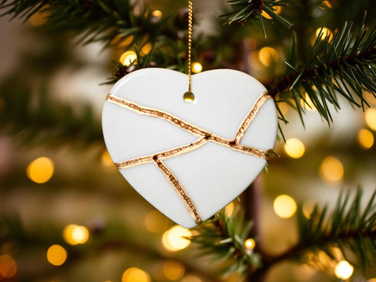 Heart Shaped Kintsugi Ornament Kintsugi Reborn
