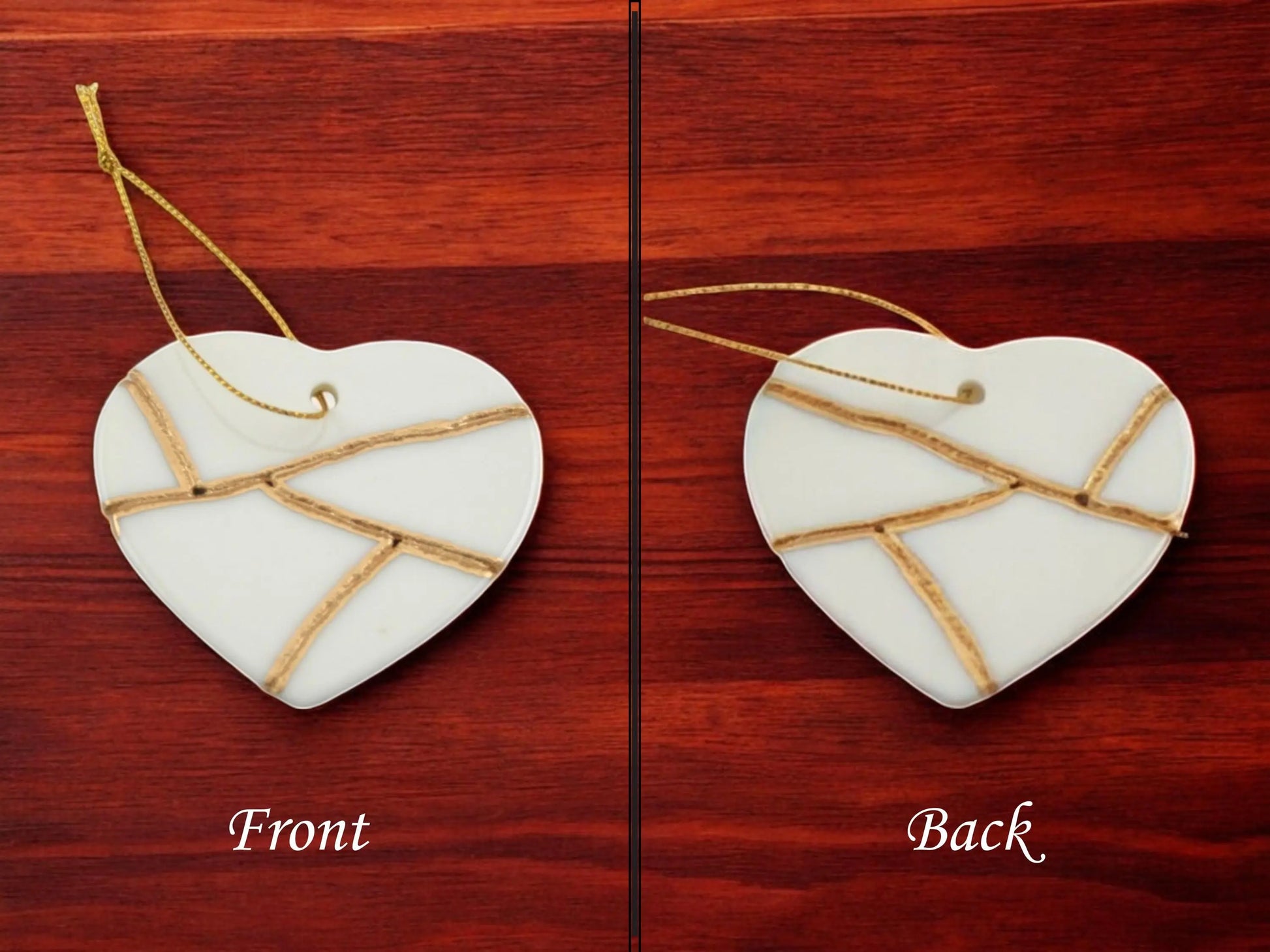 Heart Shaped Kintsugi Ornament Kintsugi Reborn