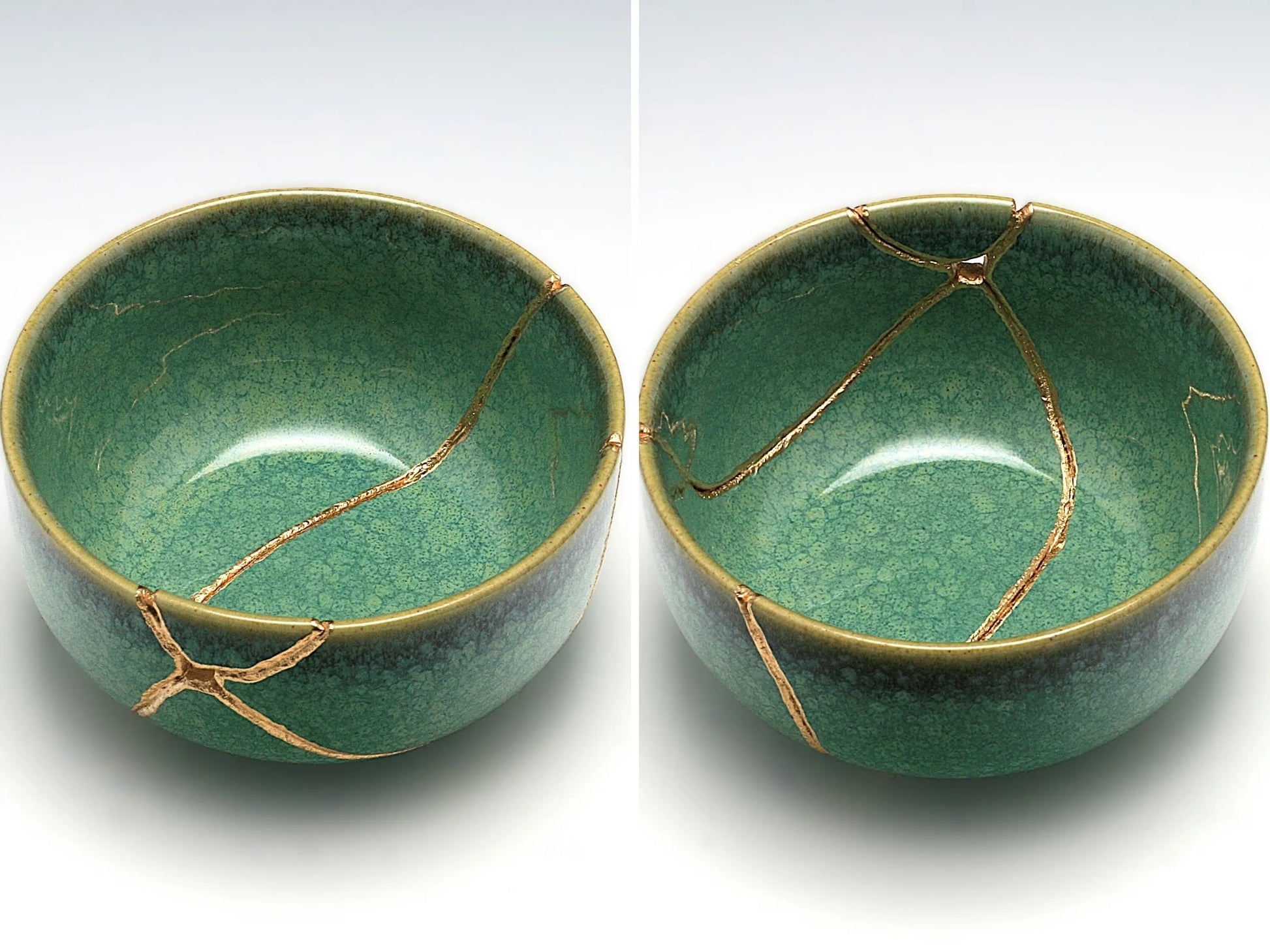 missing close up Medium Green Kintsugi Bowl Kintsugi Reborn