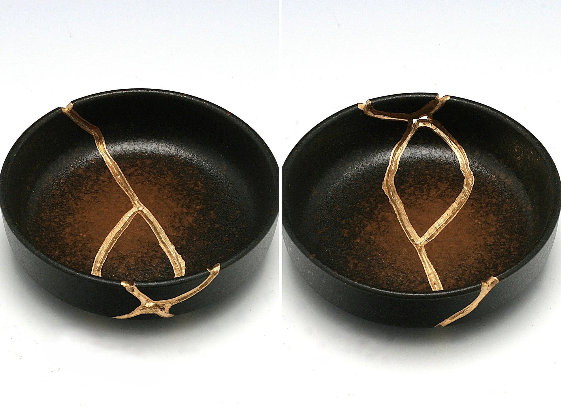Small Brown Kintsugi Dish Kintsugi Reborn