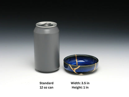 Small Dark Blue Kintsugi Dish Kintsugi Reborn