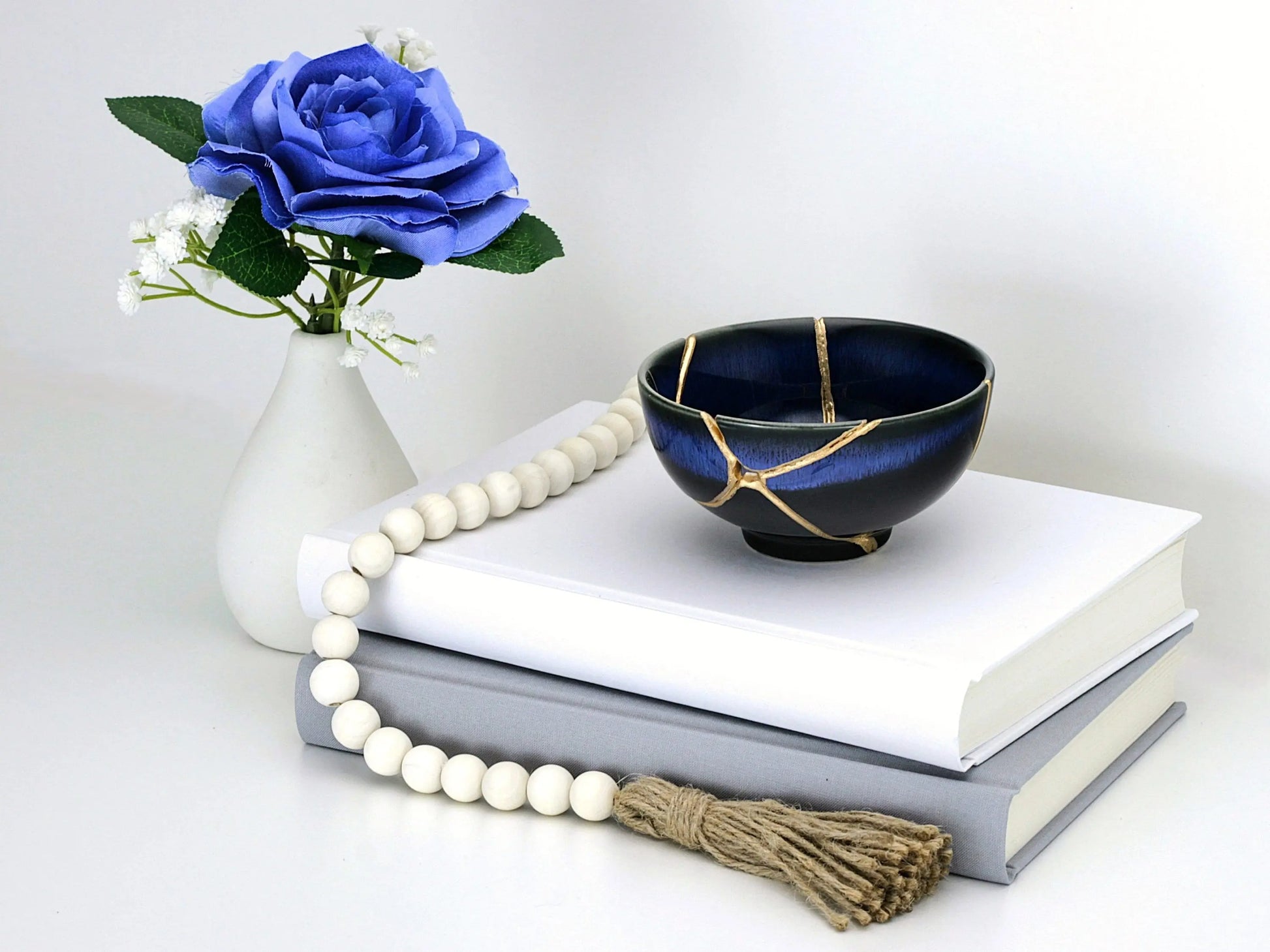 Medium Blue Kintsugi Bowl Kintsugi Reborn