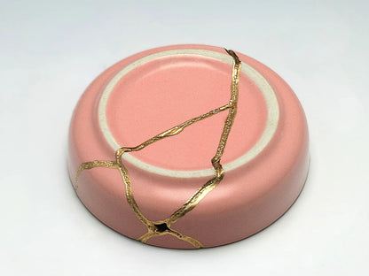 Small Pink Kintsugi Dish Kintsugi Reborn