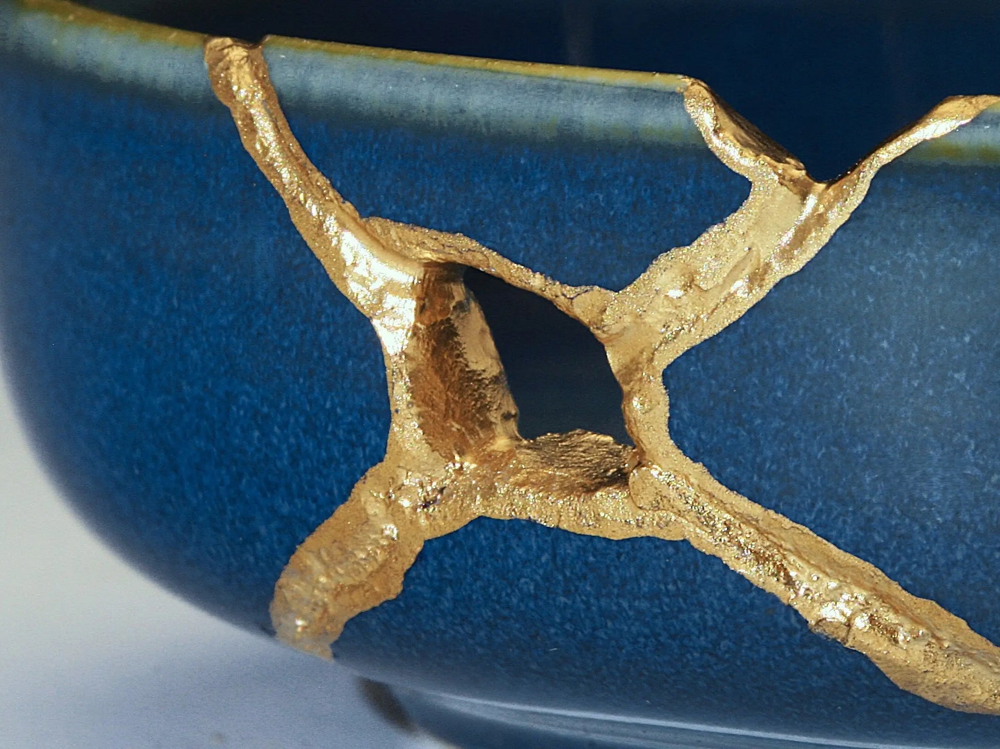 Small Light Blue Kintsugi Dish Kintsugi Reborn