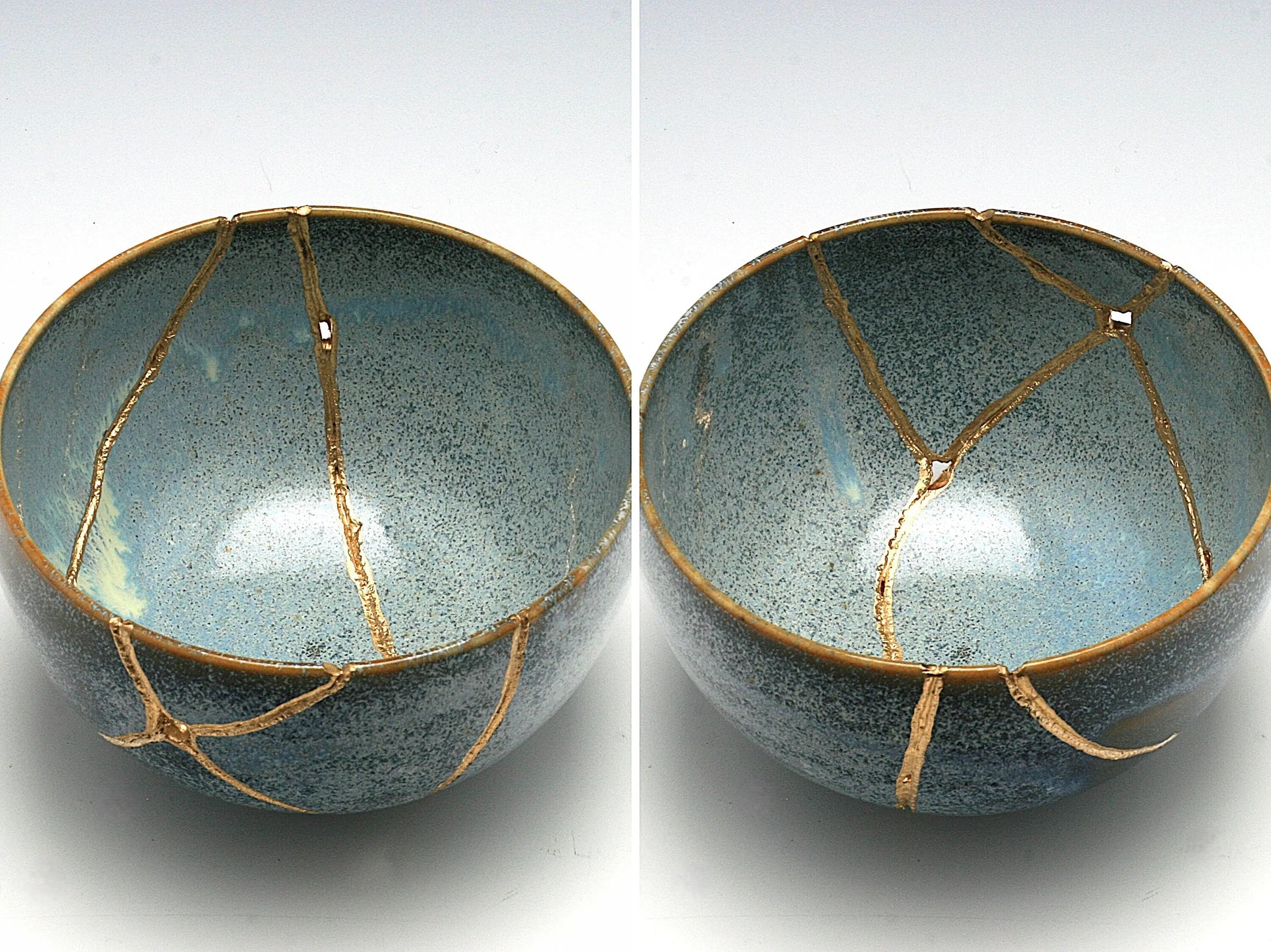 Medium Gray Kintsugi Bowl Kintsugi Reborn