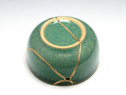 missing close up Medium Green Kintsugi Bowl Kintsugi Reborn