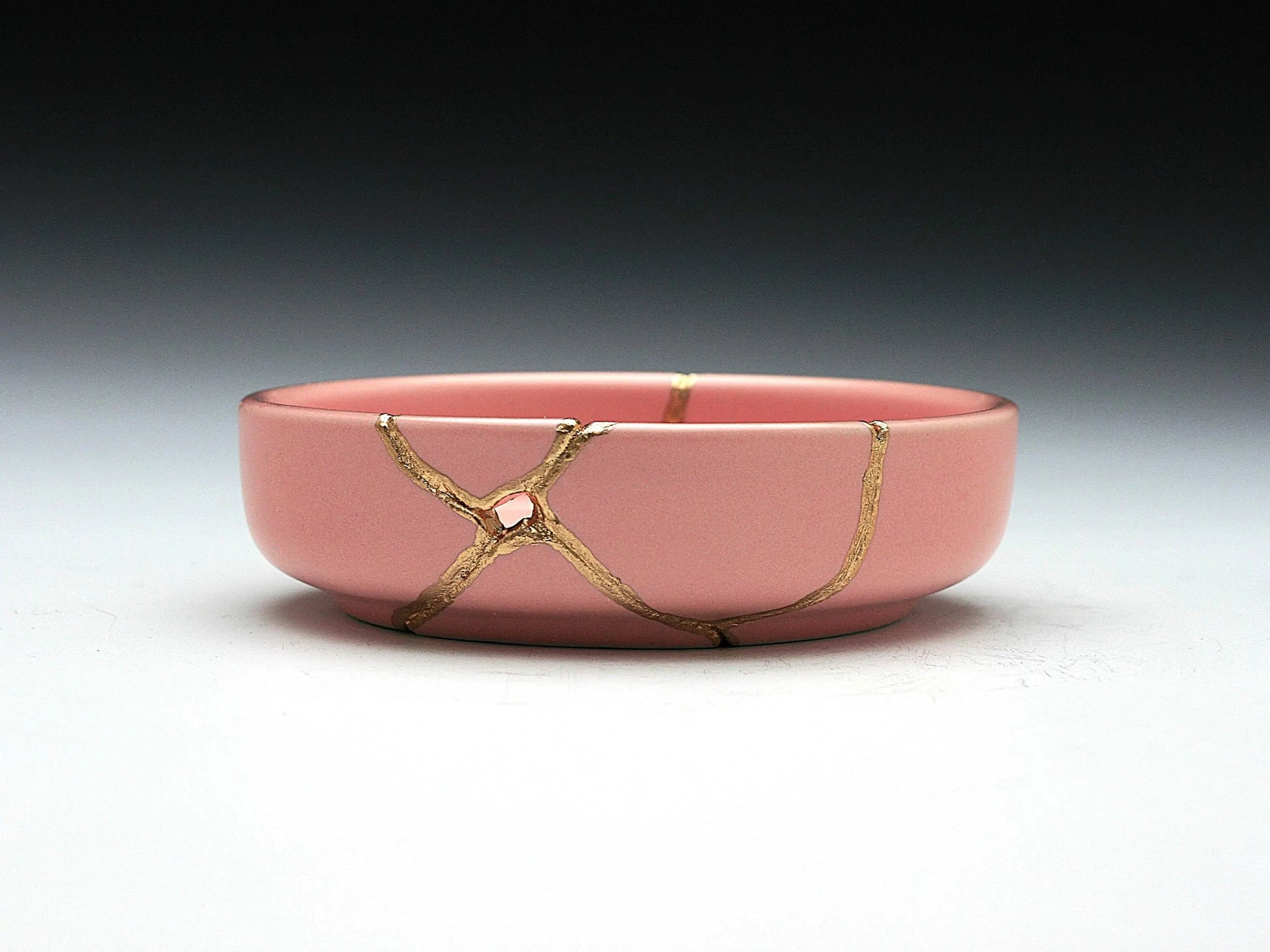 Small Pink Kintsugi Dish Kintsugi Reborn