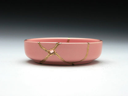 Small Pink Kintsugi Dish Kintsugi Reborn