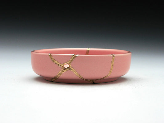 Small Pink Kintsugi Dish Kintsugi Reborn