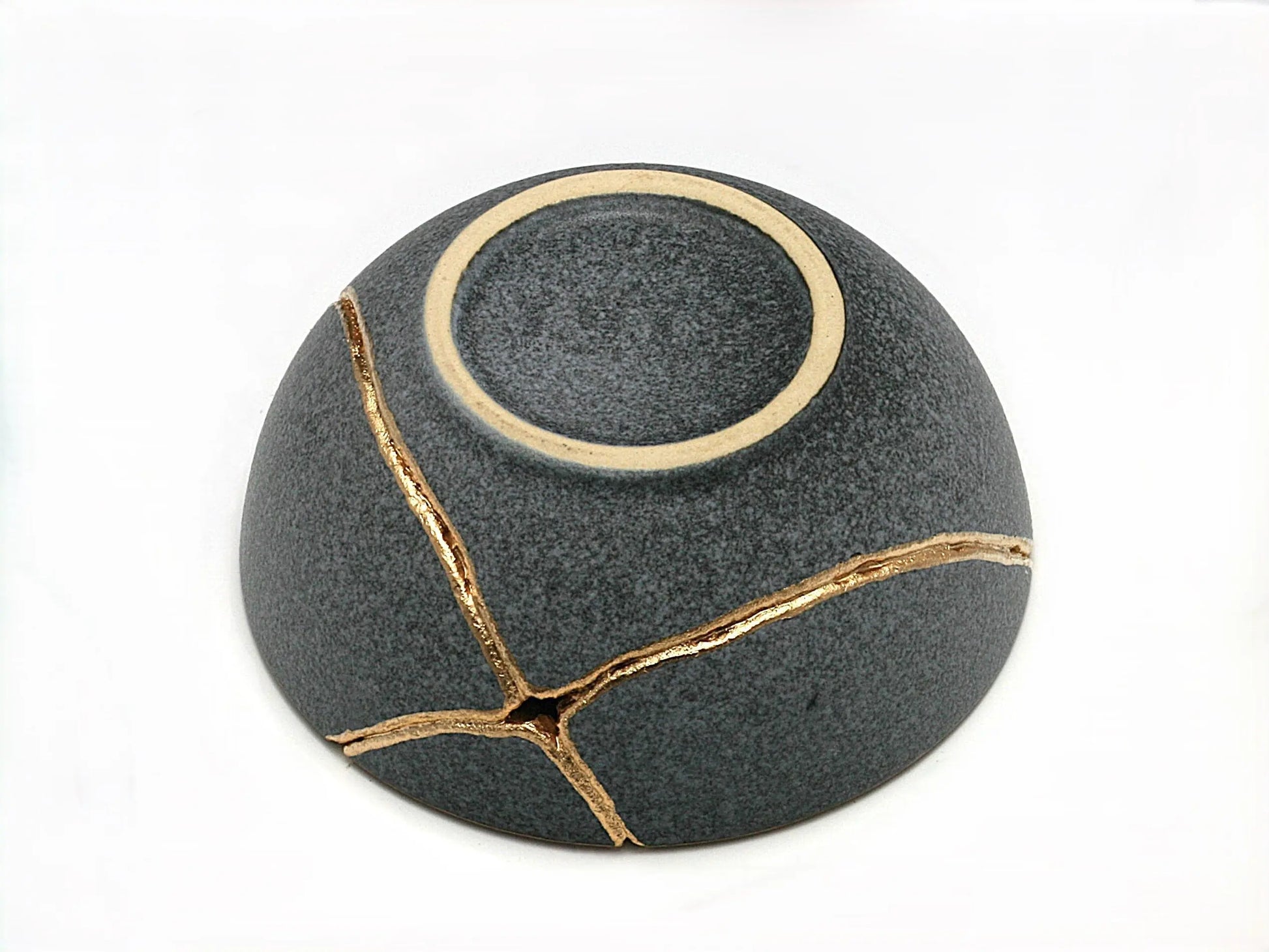 Small Pink and Gray Kintsugi Bowl Kintsugi Reborn