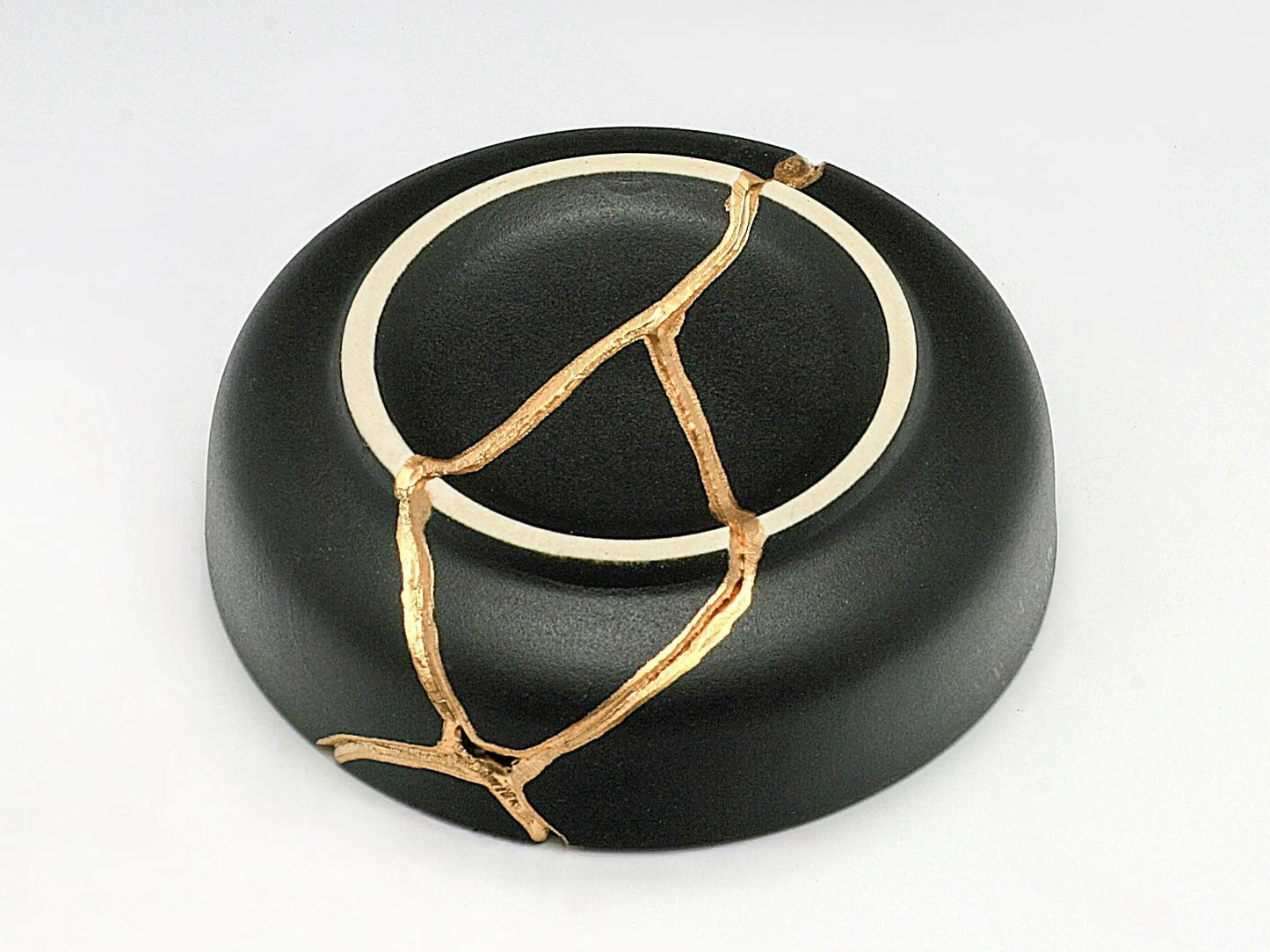Small Brown Kintsugi Dish Kintsugi Reborn