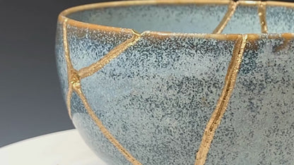 Medium Gray Kintsugi Bowl