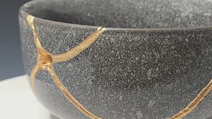 Medium Grey Kintsugi Bowl