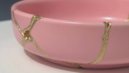 Small Pink Kintsugi Dish
