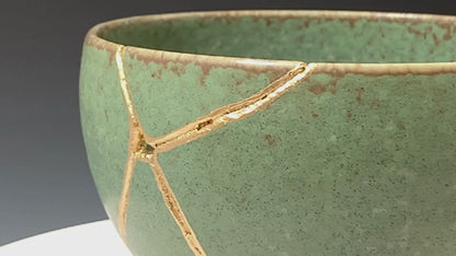 Medium Green Kintsugi Bowl