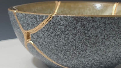 Small Olive Green Kintsugi Bowl