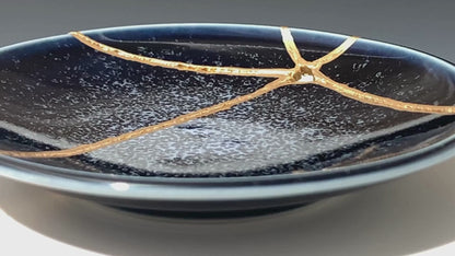 Medium Blue Kintsugi Plate
