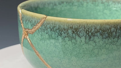 Medium Green Kintsugi Bowl